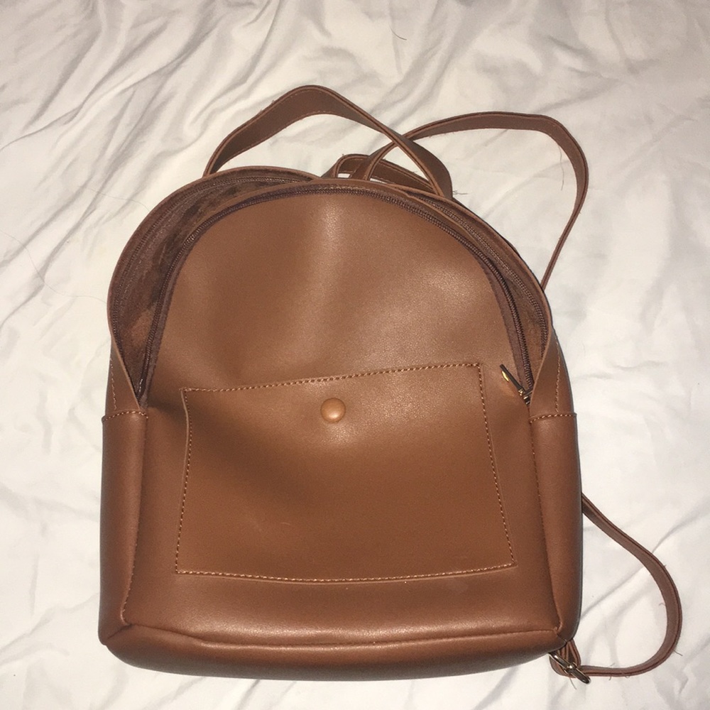 brown mini backpack